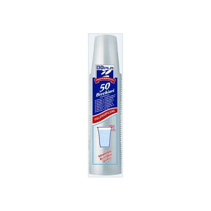 Dopla Bicchiere Trasparente Cc 520 50 Pezzi