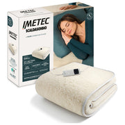 Imetec 26203 Scaldasonno Adapto Plus 100% Lana e Merino Singolo 80x150 cm 150 W 6 Temperature Autospegnimento 1 3 9 Ore Sistema Sicurezza ElectroBlock colore Naturale