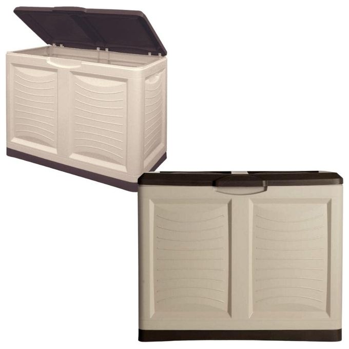 BAMA Baule Contenitore Mettitutto Tortora 78x45x64h Litri 200 per Arredo Giardino e Esterni