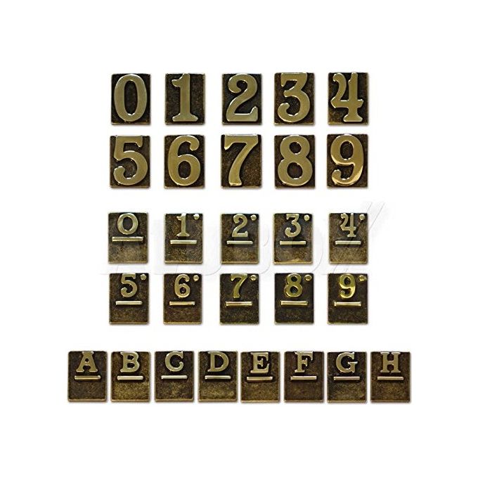 Numeri Civici Ottone Finitura Lucida Due
