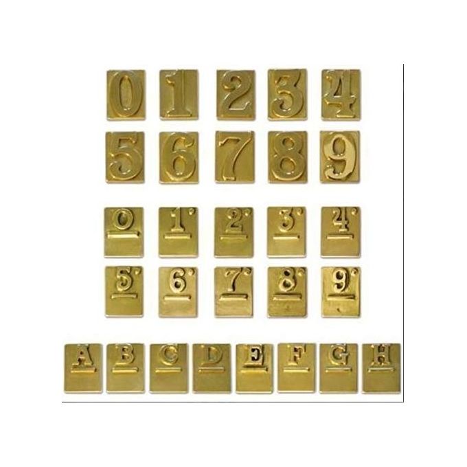 Numeri Civici Ottone Finitura Bronzata Sette