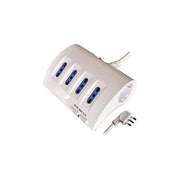Vigor-Blinky Multipresa 8 Prese con Interruttore Schuko+Bipasso+Usb Spina 16A