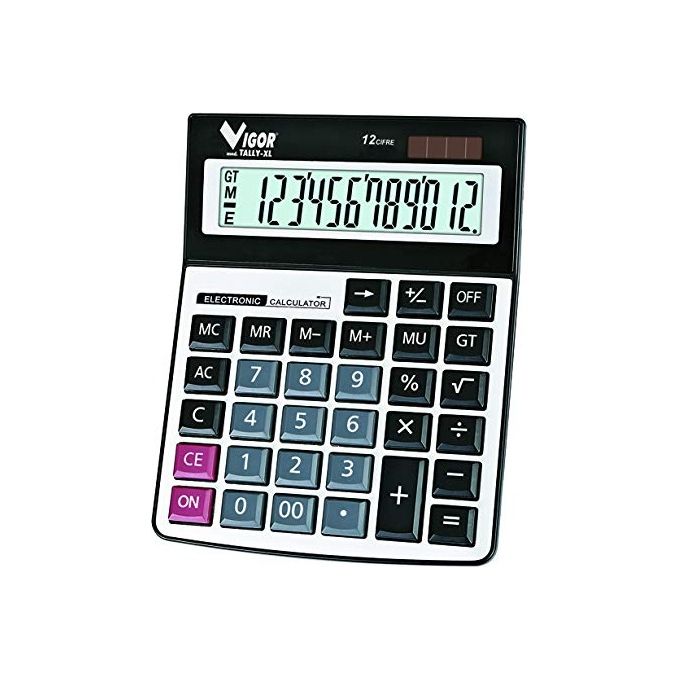 Vigor-Blinky Calcolatrice Tally Big Solare Elettronica 12 Cifre