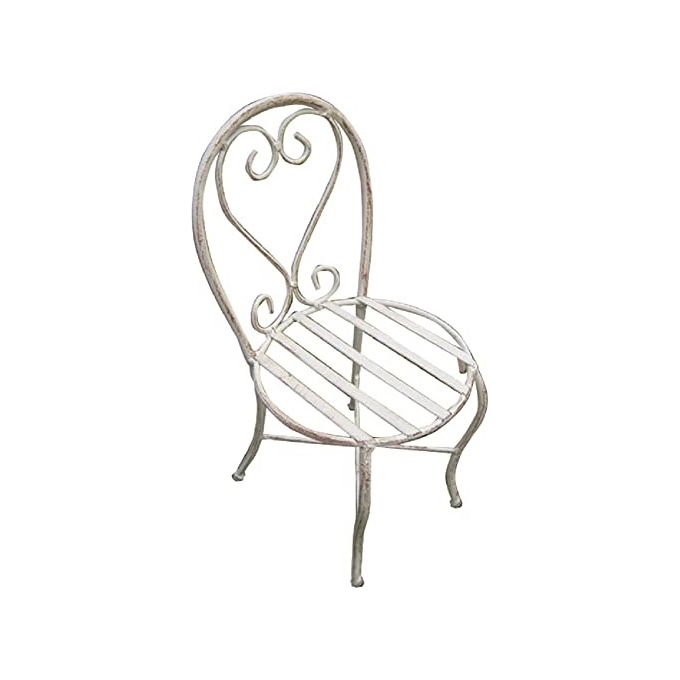 Vigor Portafiori Ferro Battuto Mika Bianco Sedia