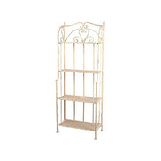 Vigor Scaffale in Ferro Battuto Bianco 4 Piani