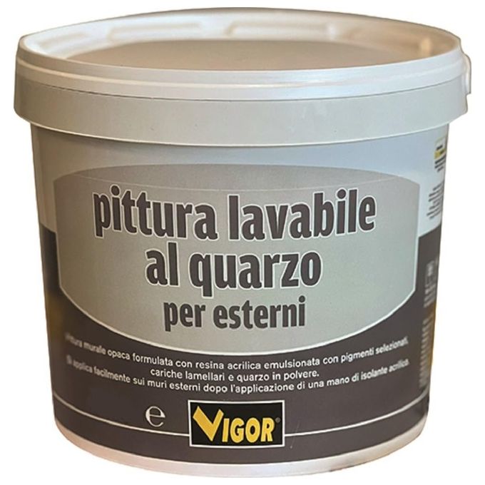 Vigor Pittura Murale Esterni Quarzo Bianco 4 Litri