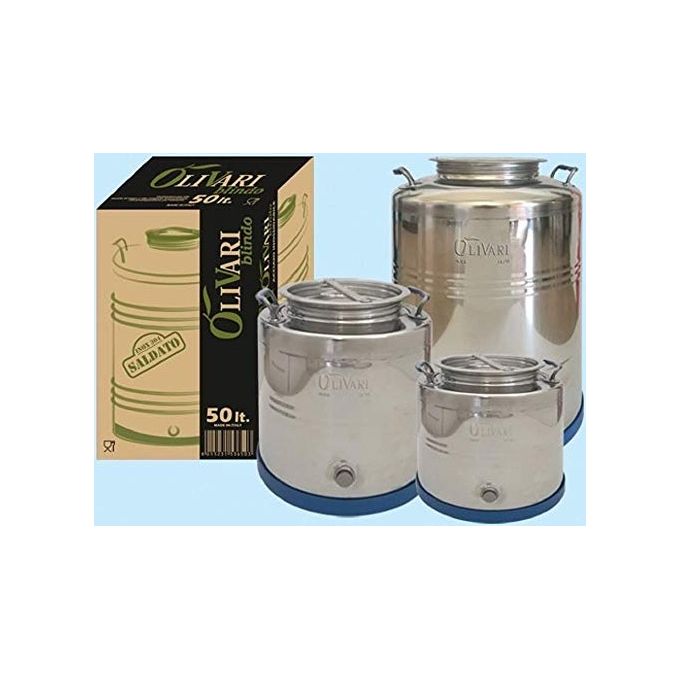 Blindo Olivari Bidoni Contenitori Inox per Olio 30 Litri
