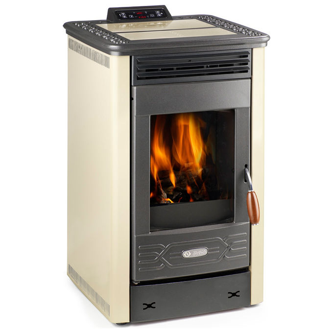 Olimpia Splendid 99715 Dafne Beige Stufa a Pellet 6800 W Efficienza 87,2% Adatto per Stanze fino a 160 m³ colore Beige, Nero
