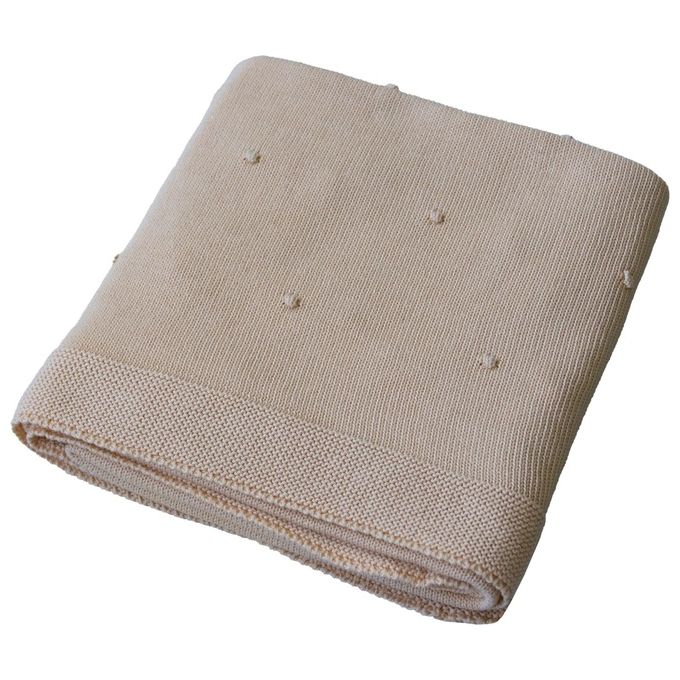 Italbaby Coperta Lettino 020220007 Pois Morbido Tortora Design Elegante per il Massimo Comfort del Tuo Bambino
