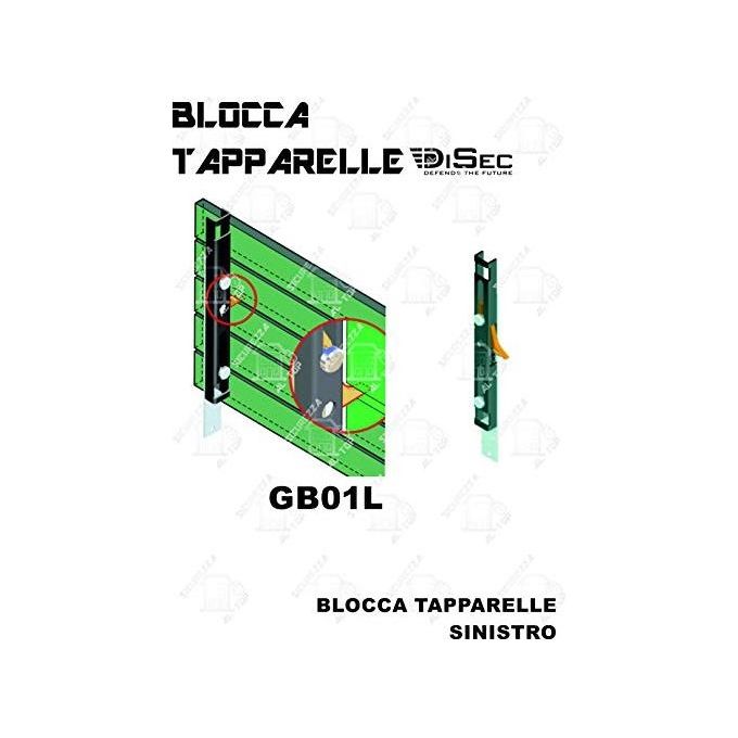 Disec Bloccatapparella Giblock Acciaio Nero Con Viti 190X20X20H Sx