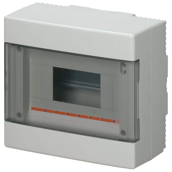 Elettrocanali Centralini da Parete Ip40 Porta Trasparente 8 Moduli