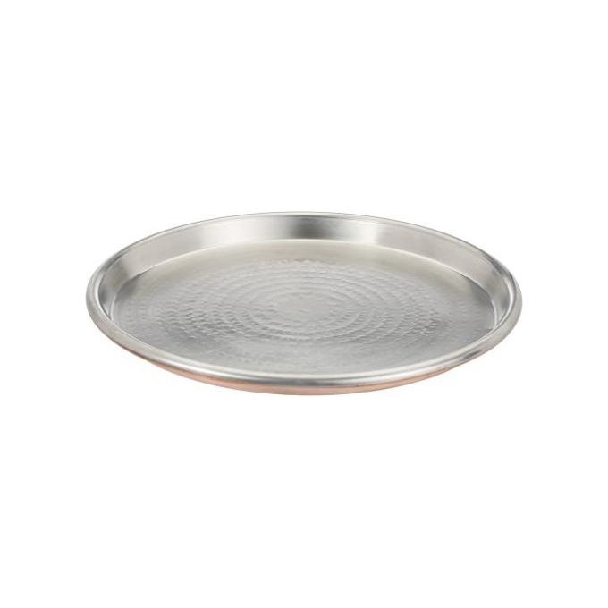 Teglie Rame Stagnato Pesanti Tonde Bordo cm. 3 Diametro cm. 45