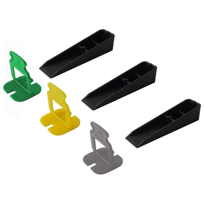 Vigor Tiranti per Piastrelle Autolivellante Maxi Verde 250 Pezzi 0.5mm