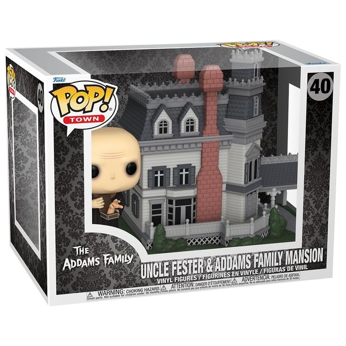 Funko Pop! Town The Addams Family Uncle Fester e Addams Mansion 40