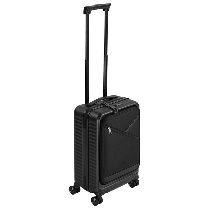 Rivacase 8181 ECO Valigia a mano rigida 20'' 28 L Chiusura TSA 4 ruote girevoli Maniglia telescopica colore Nero