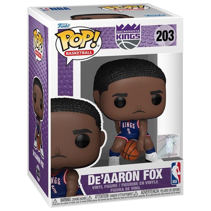 Funko Personaggio Collection Pop Basketball NBA Kings De'Aaron Fox Modello 83846 per Appassionati di Collezionismo Sportivo