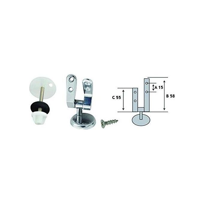 Cerniere per Sedili Wc Cromate con Viti Inox Corta