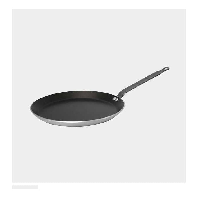 De Buyer 8485.26 CHOC RESTO INDUCTION Padella crepe 26 cm fondo 4 mm antiaderente induzione acciaio rivettato colore Nero Metallico