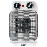 Unold 86460 Riscaldatore Ambiente Elettrico con Ventilatore Ceramica 1800 W Oscillante 70° Spegnimento Automatico e Termostato Regolabile colore Nero Bianco