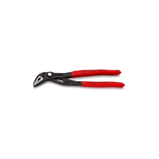 Knipex 87 51 250 SB Pinze per sifone Diametro massimo tubo 3 2 cm Dimensione massima dado 3 4 cm Numero posizioni 19 Materiale manico Plastica colore Rosso