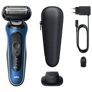 Braun 8700216644907 Series 6 Rasoio elettrico senza fili secco e bagnato 3 testine autonomia 60 min min colore Blu
