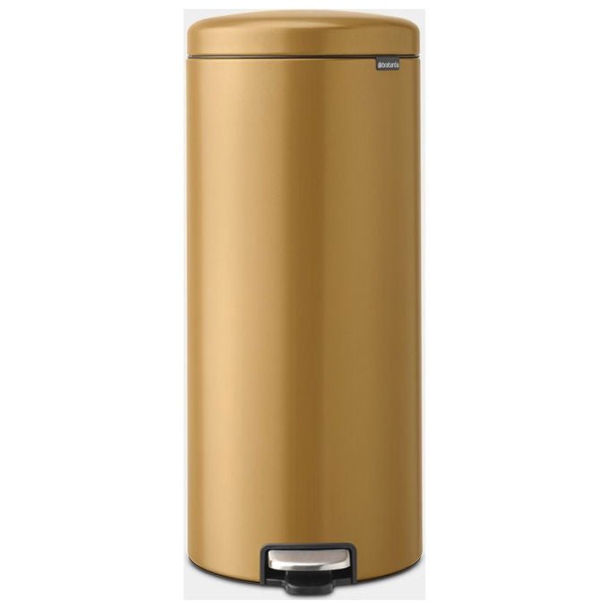 Brabantia 8710755238765 NewIcon Pattumiera a pedale 30 litri con chiusura ammortizzata e base antiscivolo colore Oro
