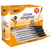 BIC 896040 Cristal Medium Penna a sfera Punta Media 1 mm Linea 0,4 mm Fermaglio Sì Tappo Ventilato Senza PVC colore Nero