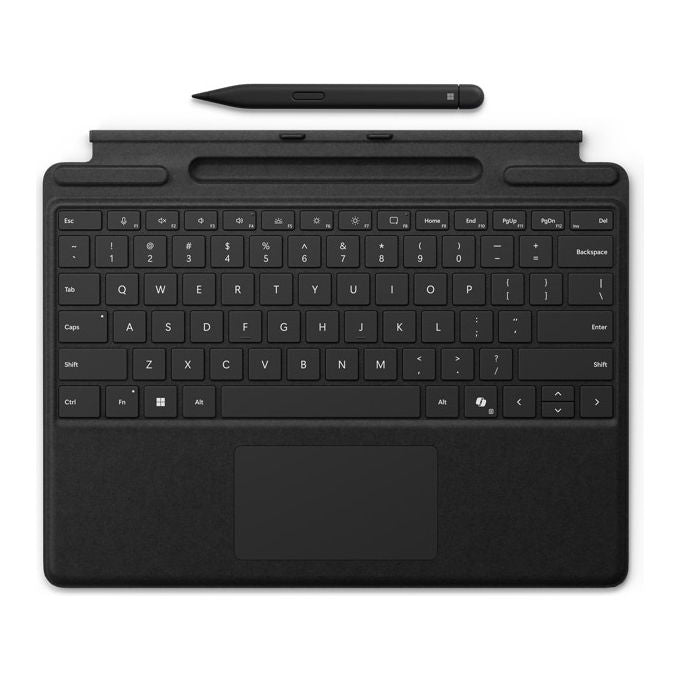 Microsoft 8X8-00143 Surface Pro Tastiera con Touchpad e Supporto per Slim Pen Layout QWERTY Inglese colore Nero