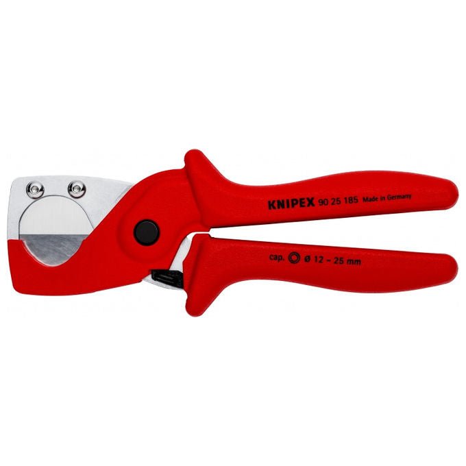 Knipex 90 25 185 Tagliatubi per Tubi in Plastica e Multistrato Diametro Taglio Ø 12 25 mm Lunghezza 185 mm colore Rosso