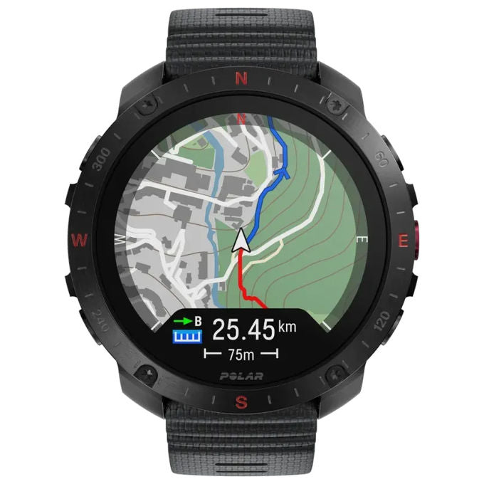 Polar 900110283 Grit X2 Pro Orologio Sportivo Display AMOLED 3.53 cm (1.39'') Risoluzione 454 x 454 Pixel GPS Dual-band Memoria 32 GB Batteria 488 mAh Resistenza 10 ATM colore Nero