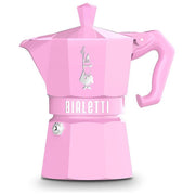 Bialetti 9063 Moka Exclusive Caffettiera 3 tazze in alluminio adatta a tutti i piani cottura tranne induzione colore Rosa