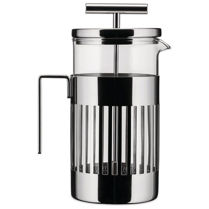 Alessi 9094-8 Caffettiera a presso-filtro o infusiera 8 tazze 720 ml Acciaio Inox Vetro pirofilo colore Inox