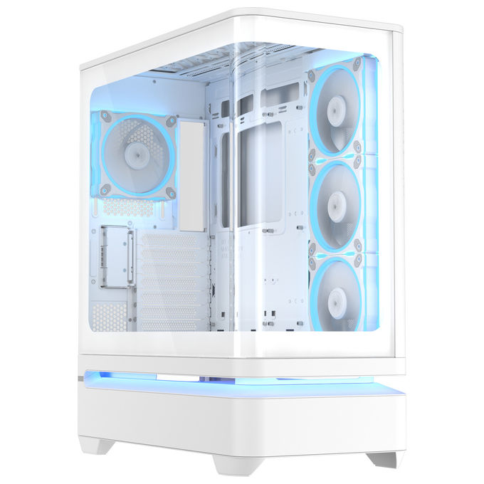 Asus 90DC0113-B19000 PRIME AP304 TG ARGB Case PC Middle-tower con pannello in vetro temprato e 4 ventole ARGB 120 mm colore Bianco