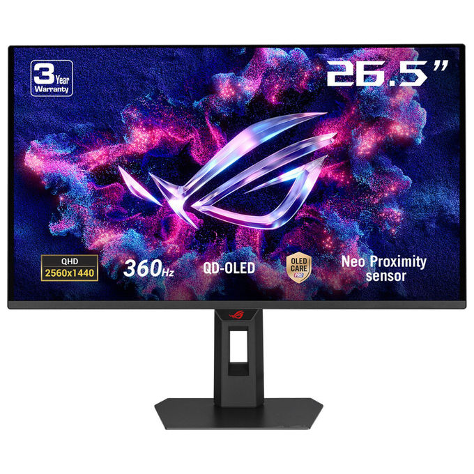 Asus 90LM0CH0-B01971 ROG Strix OLED Monitor Gaming 26.5'' QHD 360 Hz QD-OLED 0.03ms colore Nero