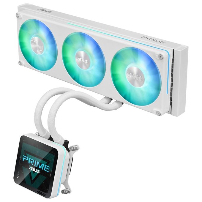 Asus 90RC01W2-B0EAY0 PRIME SLC II Dissipatore a Liquido 360 ARGB LCD Display IPS 3 95 pollici Ventole Preinstallate colore Bianco