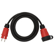 Brennenstuhl 9161050110 Prolunga 5 m 1 Presa AC IP44 Resistente agli Schizzi e ai Raggi UV colore Nero Rosso