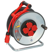 Brennenstuhl 9192330210 SteelCore Avvolgicavo Professionale 4 Prese IP44 33 m H07BQ-F 3G2.5 colore Rosso