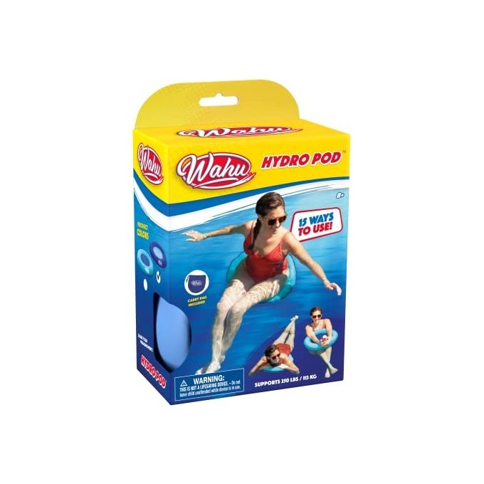 Goliath 920939 Wahu Hydro Pod Seduta Galleggiante Gonfiabile 53.3 cm 15 Modi di Utilizzo colore Azzurro