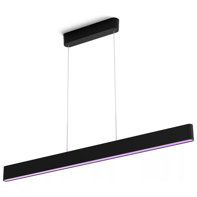 Philips Hue 929003052501 Ensis Lampadario a Sospensione LED White and Colour Ambiance Luce verso l'Alto e il Basso colore Nero