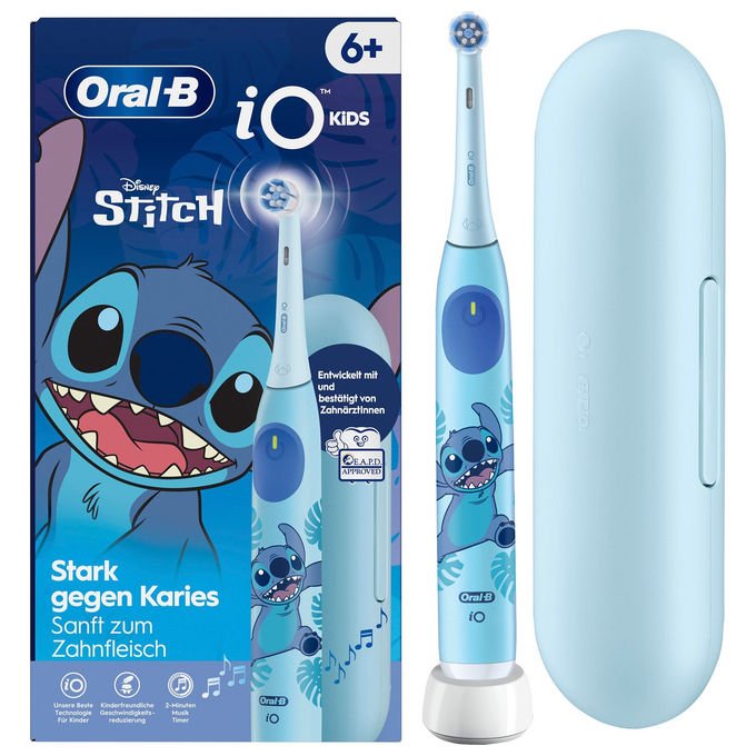 Oral-B IOKIDSTITCH6 Oral-B iO Kids Stitch Spazzolino elettrico rotante 3 modalita' Timer musicale 2 minuti Sensore pressione Autonomia 7 giorni colore Blu