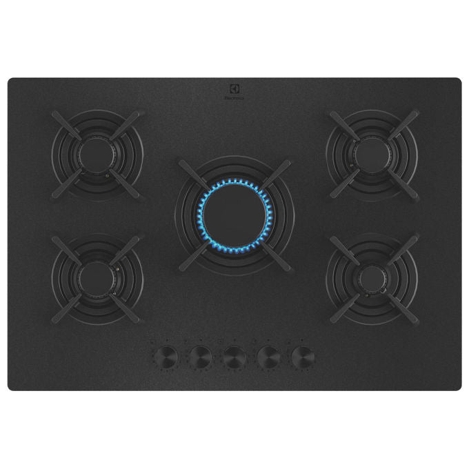 Electrolux 949 631 052 KGG753723L Piano cottura Gas 75 cm 5 Fuochi Fiamma Verticale colore Nero