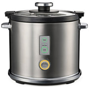 Solis 979.09 Cuoci Riso 1,2 L 650 W Touch con Funzione Mantieni Caldo Coperchio in Vetro Acciaio Inox colore Grigio