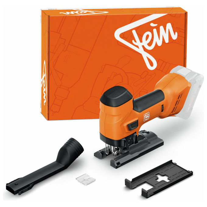 Fein 99100001561 F-IRON Jig 26 A Sega Alternativa a Batteria per Legno e Metallo con Corsa 26 mm e 4 Livelli di Pendolismo colore Nero