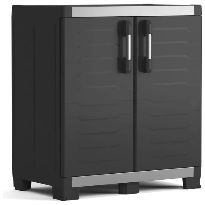 Keter Armadio Garage Basso 89x54x99 Cm con Portata Fino a 45 Kg e Ripiano Regolabile per Spazi Interni e Esterni