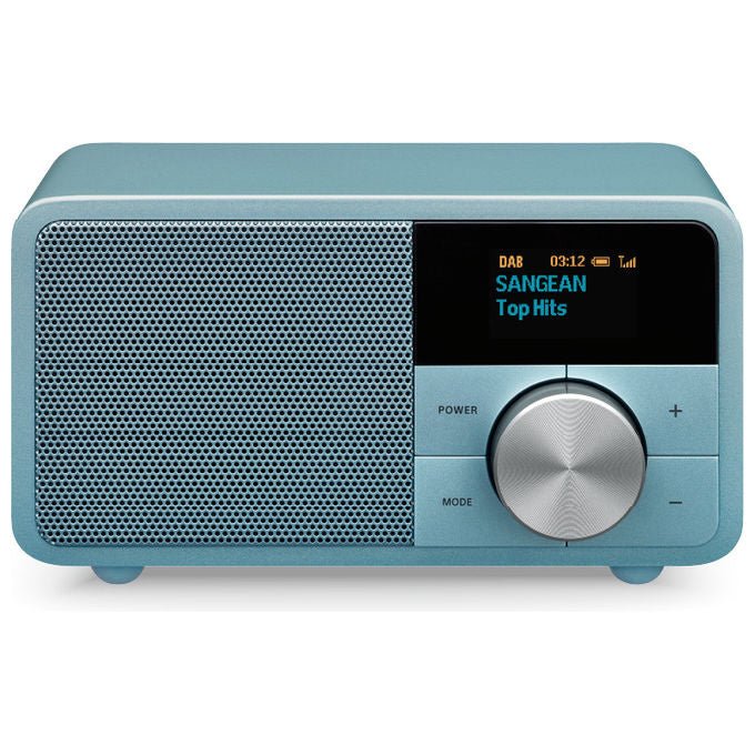 Sangean DDR-7 Radio da tavolo DAB+ FM Bluetooth con display OLED e batteria ricaricabile 2600 mAh fino a 18 ore di autonomia colore Turchese