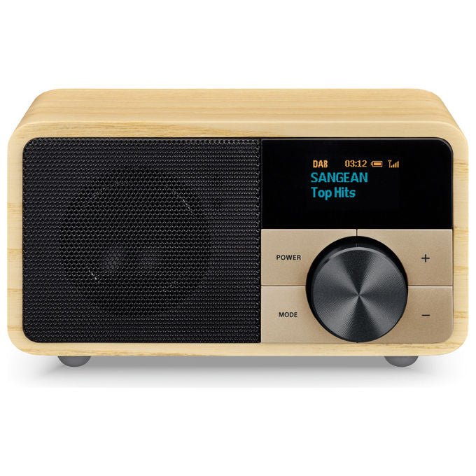 Sangean A500429 DDR-7 Radio DAB+ FM con Bluetooth Display OLED Potenza 8 W Batteria 2600 mAh colore Legno
