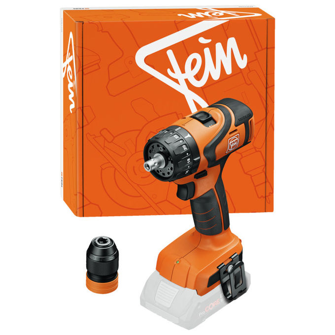 Fein ABS18QASN00 ABS 18 Q AS N00 Trapano a batteria Motore brushless QuickIN Coppia 120 Nm Compatibile con batterie Bosch 18V colore Nero
