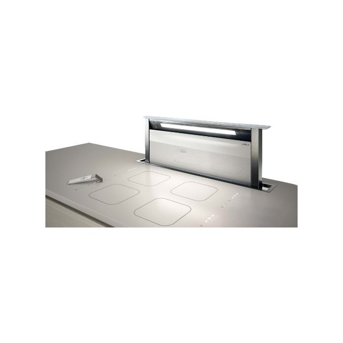 Elica ADAGIO WH-F-90 Cappa Downdraft Classe energetica B 3 Velocita' Filtrante Touch Control 90 cm Inox-Vetro Bianco