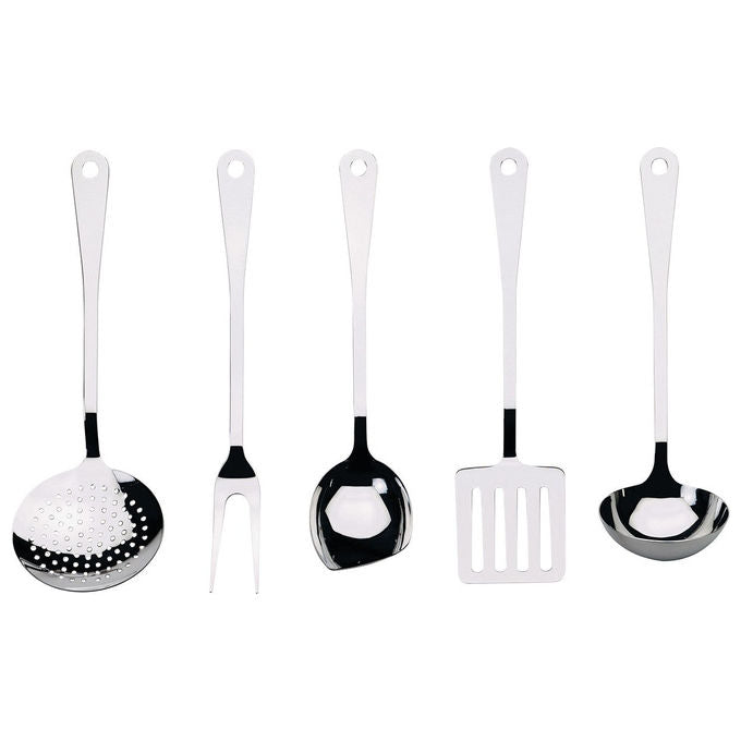 Alessi AJM19S5 L Set di 5 Mestoli in Acciaio Inossidabile 18-10 colore Acciaio