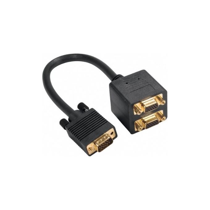 Digitus cavetto splitter vga 15 poli maschio- 2 x vga 15 poli femmina cm 20